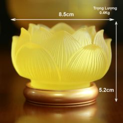 De Nen Luu Ly Chan Dong Mau Vang Hoa Sen Kich Thuoc 5.2cm x 8.5cm 2
