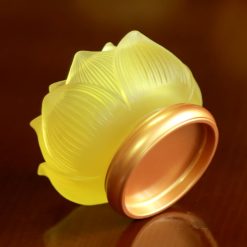 De Nen Luu Ly Chan Dong Mau Vang Hoa Sen Kich Thuoc 5.2cm x 8.5cm 3