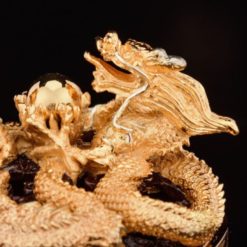 Lư Trầm Lưỡng Long Tranh Châu, Bằng Đồng Dát Vàng, Kích Thước 19.5cm x 19.5cm x 18cm, Trọng Lượng 4kg 3 Lu Tram Luong Long Tranh Chau Bang Dong Dat Vang Kich Thuoc 19.5cm x 19.5cm x 18cm Trong Luong 4kg 3