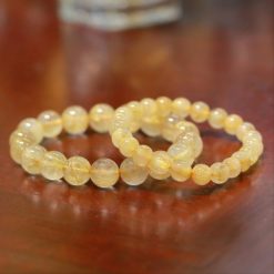 Vòng Thạch Anh Tóc Màu Vàng 11mm 1 Vong Thach Anh Toc Mau Vang 11mm 2
