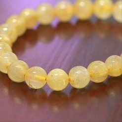 Vòng Thạch Anh Tóc Màu Vàng 11mm 2 Vong Thach Anh Toc Mau Vang 11mm 3