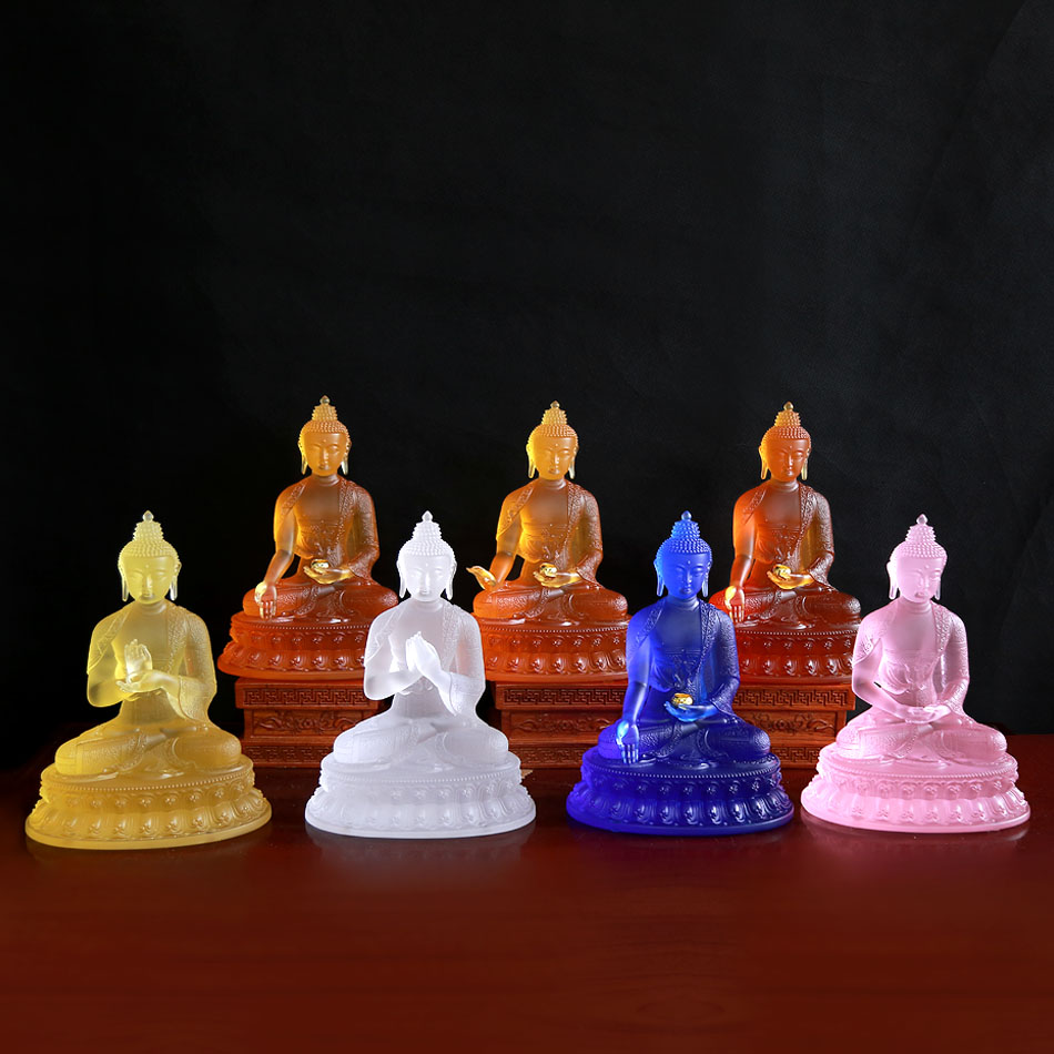 Bộ Tượng Thất Phật Dược Sư Bằng Lưu Ly, Cao 30cm 1 Bộ Tượng Thất Phật Dược Sư Bằng Lưu Ly, Cao 30cm