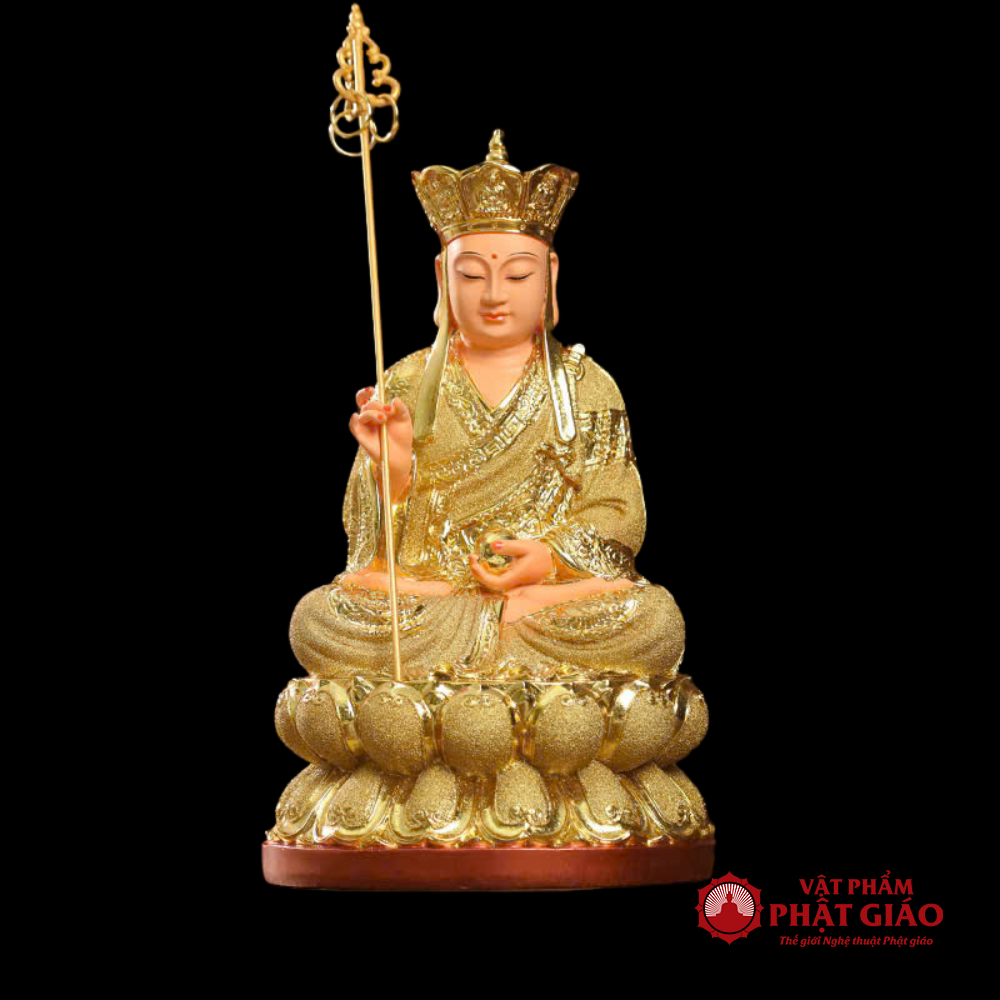 Tượng Ngài Địa Tạng Bồ Tát Ngồi, Chất Liệu Composite Mạ Cát, Cao 30cm, 40cm, 48cm 7 1 45