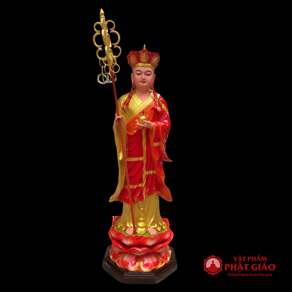 Tượng Địa Tạng Bồ Tát Đứng, Chất Liệu Composite, Cao 80cm 5 1 48