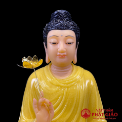 Tượng Bổn Sư Thích Ca Liên Hoa Ngồi Đài Sen Bột Đá Thạch Anh Cao Cấp, Cao 40cm 3 3 55