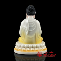 Tượng Bổn Sư Thích Ca Ngồi Tĩnh Tâm Y Vàng Bột Đá Cao Cấp 3 3 60