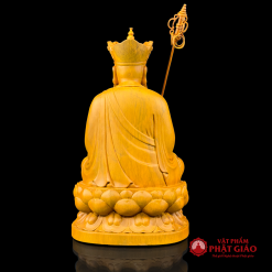 Tượng Địa Tạng Vương Bồ Tát Ngồi Đài Sen, Chất Liệu Gỗ Long Não, Cao 40cm 3 4 43