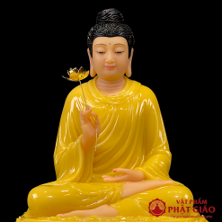 Tượng Bổn Sư Thích Ca Liên Hoa Ngồi Đài Sen Bột Đá Thạch Anh Cao Cấp, Cao 40cm 5 5 41