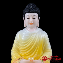 Tượng Bổn Sư Thích Ca Ngồi Tĩnh Tâm Y Vàng Bột Đá Cao Cấp 5 5 45