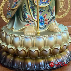 Tượng Đức Địa Tạng Vương Đứng Chất Liệu Đồng Đài Loan, Cao 30cm 6 7 11