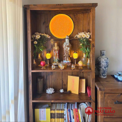 Tượng Đức Địa Tạng Vương Đứng Chất Liệu Đồng Đài Loan, Cao 30cm 8 8 9