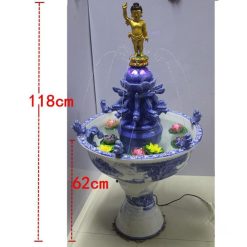 Bo Chau Tam Dan Sanh Bang Gom Su Men Tim Cao 96cm Khong Tuong 5