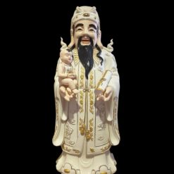 Bo Tuong 3 Ngai Phuc Loc Tho Tam Da Dung Su Trang Vien Vang Son Mau Cao 46cm 16