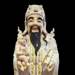 Bo Tuong 3 Ngai Phuc Loc Tho Tam Da Dung Su Trang Vien Vang Son Mau Cao 46cm 17