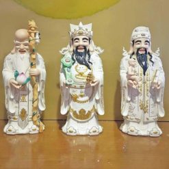 Bo Tuong 3 Ngai Phuc Loc Tho Tam Da Dung Su Trang Vien Vang Son Mau Cao 46cm 2