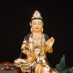 Bộ Tượng Hoa Nghiêm Tam Thánh Bằng Đồng Dát Vàng, Cao 27cm (Tổng Lá Đề Cao 31cm) 9 Bo Tuong Hoa Nghiem Tam Thanh Bang Dong Dat Vang Cao 27cm Tong La De Cao 31cm 5