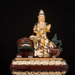 Bộ Tượng Hoa Nghiêm Tam Thánh Bằng Đồng Dát Vàng, Cao 27cm (Tổng Lá Đề Cao 31cm) 8 Bo Tuong Hoa Nghiem Tam Thanh Bang Dong Dat Vang Cao 27cm Tong La De Cao 31cm 6