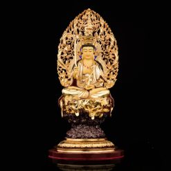 Bộ Tượng Hoa Nghiêm Tam Thánh Bằng Đồng Dát Vàng, Cao 33cm (Tổng Lá Đề Cao 40cm) 7 Bo Tuong Hoa Nghiem Tam Thanh Bang Dong Dat Vang Cao 33cm Tong La De Cao 40cm 10