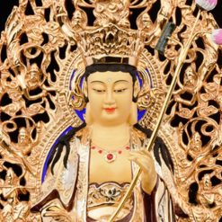 Bộ Tượng Hoa Nghiêm Tam Thánh Bằng Đồng Dát Vàng, Cao 33cm (Tổng Lá Đề Cao 40cm) 13 Bo Tuong Hoa Nghiem Tam Thanh Bang Dong Dat Vang Cao 33cm Tong La De Cao 40cm 3