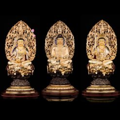 Bộ Tượng Hoa Nghiêm Tam Thánh Bằng Đồng Dát Vàng, Cao 33cm (Tổng Lá Đề Cao 40cm) 1 Bo Tuong Hoa Nghiem Tam Thanh Bang Dong Dat Vang Cao 33cm Tong La De Cao 40cm 5