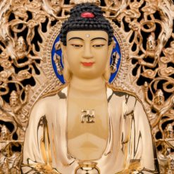 Bộ Tượng Hoa Nghiêm Tam Thánh Bằng Đồng Dát Vàng, Cao 33cm (Tổng Lá Đề Cao 40cm) 10 Bo Tuong Hoa Nghiem Tam Thanh Bang Dong Dat Vang Cao 33cm Tong La De Cao 40cm 7