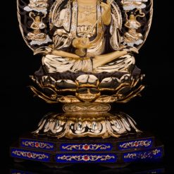 Bộ Tượng Hoa Nghiêm Tam Thánh Bằng Đồng Dát Vàng, Cao 52cm (Tổng Lá Đề Cao 68cm) 3 Bo Tuong Hoa Nghiem Tam Thanh Bang Dong Dat Vang Cao 52cm Tong La De Cao 68cm 11