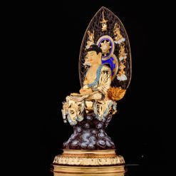 Bộ Tượng Hoa Nghiêm Tam Thánh Bằng Đồng Dát Vàng, Cao 68cm (Tổng Lá Đề 90cm) 7 Bo Tuong Hoa Nghiem Tam Thanh Bang Dong Dat Vang Cao 68cm Tong La De 90cm 12