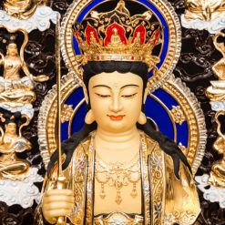 Bộ Tượng Hoa Nghiêm Tam Thánh Bằng Đồng Dát Vàng, Cao 68cm (Tổng Lá Đề 90cm) 6 Bo Tuong Hoa Nghiem Tam Thanh Bang Dong Dat Vang Cao 68cm Tong La De 90cm 13