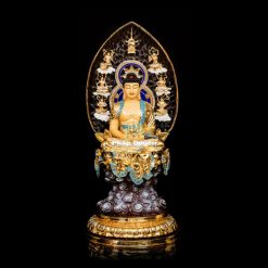 Bộ Tượng Hoa Nghiêm Tam Thánh Bằng Đồng Dát Vàng, Cao 68cm (Tổng Lá Đề 90cm) 4 Bo Tuong Hoa Nghiem Tam Thanh Bang Dong Dat Vang Cao 68cm Tong La De 90cm 15