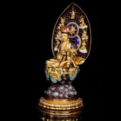 Bộ Tượng Hoa Nghiêm Tam Thánh Bằng Đồng Dát Vàng, Cao 68cm (Tổng Lá Đề 90cm) 15 Bo Tuong Hoa Nghiem Tam Thanh Bang Dong Dat Vang Cao 68cm Tong La De 90cm 4