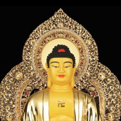 Bộ Tượng Hoa Nghiêm Tam Thánh Bằng Đồng Dát Vàng, Cao 88cm (Tổng Lá Đề Cao 106cm) 18 Bo Tuong Hoa Nghiem Tam Thanh Bang Dong Dat Vang Cao 88cm Tong La De Cao 106cm 10