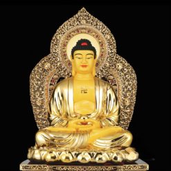 Bộ Tượng Hoa Nghiêm Tam Thánh Bằng Đồng Dát Vàng, Cao 88cm (Tổng Lá Đề Cao 106cm) 17 Bo Tuong Hoa Nghiem Tam Thanh Bang Dong Dat Vang Cao 88cm Tong La De Cao 106cm 11