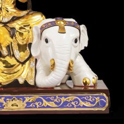 Bộ Tượng Hoa Nghiêm Tam Thánh Bằng Đồng Dát Vàng, Cao 88cm (Tổng Lá Đề Cao 106cm) 14 Bo Tuong Hoa Nghiem Tam Thanh Bang Dong Dat Vang Cao 88cm Tong La De Cao 106cm 14