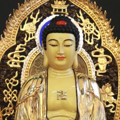 Bộ Tượng Hoa Nghiêm Tam Thánh Bằng Đồng Dát Vàng, Cao 88cm (Tổng Lá Đề Cao 106cm) 10 Bo Tuong Hoa Nghiem Tam Thanh Bang Dong Dat Vang Cao 88cm Tong La De Cao 106cm 18