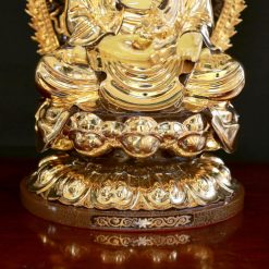 Bộ Tượng Hoa Nghiêm Tam Thánh Bằng Đồng Dát Vàng, Cao 88cm (Tổng Lá Đề Cao 106cm) 9 Bo Tuong Hoa Nghiem Tam Thanh Bang Dong Dat Vang Cao 88cm Tong La De Cao 106cm 19