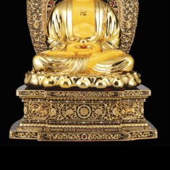 Bộ Tượng Hoa Nghiêm Tam Thánh Bằng Đồng Dát Vàng, Cao 88cm (Tổng Lá Đề Cao 106cm) 3 Bo Tuong Hoa Nghiem Tam Thanh Bang Dong Dat Vang Cao 88cm Tong La De Cao 106cm 2