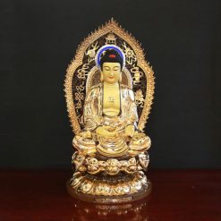 Bộ Tượng Hoa Nghiêm Tam Thánh Bằng Đồng Dát Vàng, Cao 88cm (Tổng Lá Đề Cao 106cm) 6 Bo Tuong Hoa Nghiem Tam Thanh Bang Dong Dat Vang Cao 88cm Tong La De Cao 106cm 22