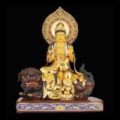 Bộ Tượng Hoa Nghiêm Tam Thánh Bằng Đồng Dát Vàng, Cao 88cm (Tổng Lá Đề Cao 106cm) 24 Bo Tuong Hoa Nghiem Tam Thanh Bang Dong Dat Vang Cao 88cm Tong La De Cao 106cm 3