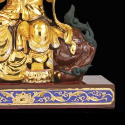 Bộ Tượng Hoa Nghiêm Tam Thánh Bằng Đồng Dát Vàng, Cao 88cm (Tổng Lá Đề Cao 106cm) 19 Bo Tuong Hoa Nghiem Tam Thanh Bang Dong Dat Vang Cao 88cm Tong La De Cao 106cm 8