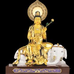 Bộ Tượng Hoa Nghiêm Tam Thánh Bằng Đồng Dát Vàng, Cao128 cm (Tổng Lá Đề Cao 157cm) 1 Bo Tuong Hoa Nghiem Tam Thanh Bang Dong Dat Vang Cao128 cm Tong La De Cao 157cm 1 1