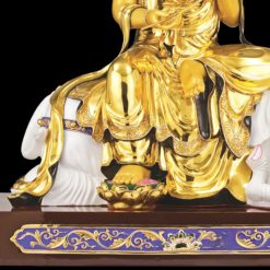 Bộ Tượng Hoa Nghiêm Tam Thánh Bằng Đồng Dát Vàng, Cao128 cm (Tổng Lá Đề Cao 157cm) 6 Bo Tuong Hoa Nghiem Tam Thanh Bang Dong Dat Vang Cao128 cm Tong La De Cao 157cm 10 1