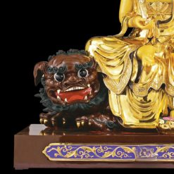 Bộ Tượng Hoa Nghiêm Tam Thánh Bằng Đồng Dát Vàng, Cao128 cm (Tổng Lá Đề Cao 157cm) 3 Bo Tuong Hoa Nghiem Tam Thanh Bang Dong Dat Vang Cao128 cm Tong La De Cao 157cm 8 1