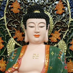 Bo Tuong Ngu Phuong Nhu Lai Ngu Tri Nhu Lai Ngoi Co La De Composit Son Thuong Cao 66cm 11