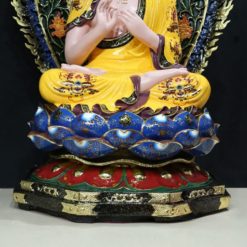 Bo Tuong Ngu Phuong Nhu Lai Ngu Tri Nhu Lai Ngoi Co La De Composit Son Thuong Cao 66cm 22