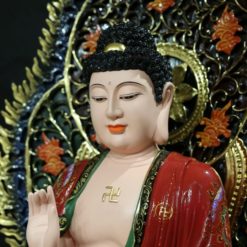 Bo Tuong Ngu Phuong Nhu Lai Ngu Tri Nhu Lai Ngoi Co La De Composit Son Thuong Cao 66cm 25