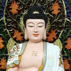 Bo Tuong Ngu Phuong Nhu Lai Ngu Tri Nhu Lai Ngoi Co La De Composit Son Thuong Cao 66cm 7