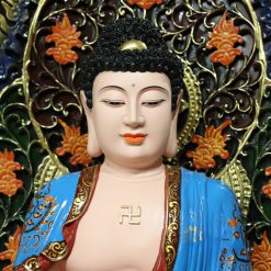 Bo Tuong Ngu Phuong Nhu Lai Ngu Tri Nhu Lai Ngoi Co La De Composit Son Thuong Cao 66cm 9