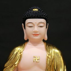 Bồ Tượng Ta Bà Tam Thánh Ngồi Đài Sen Bằng Bột Đá Dát Vàng 998, Cao 40cm 9 Bo Tuong Ta Ba Tam Thanh Ngoi Dai Sen Bang Bot Da Dat Vang 998 Cao 40cm 3