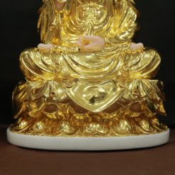 Bồ Tượng Ta Bà Tam Thánh Ngồi Đài Sen Bằng Bột Đá Dát Vàng 998, Cao 40cm 7 Bo Tuong Ta Ba Tam Thanh Ngoi Dai Sen Bang Bot Da Dat Vang 998 Cao 40cm 5