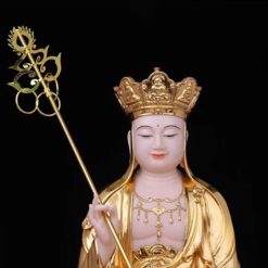 Bộ Tượng Ta Bà Tam Thánh Ngồi Đài Sen Bằng Bột Đá Hồng Mạ Vàng, Cao 40cm 4 Bo Tuong Ta Ba Tam Thanh Ngoi Dai Sen Bang Bot Da Hong Ma Vang Cao 40cm 11